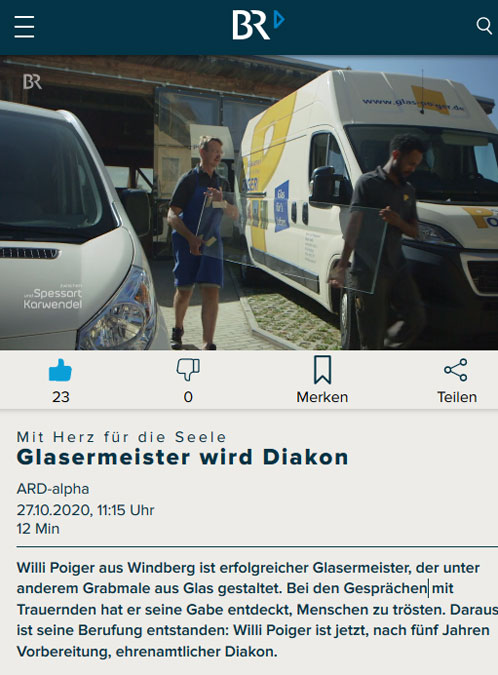 Glasermeister mit Herz für die Seele